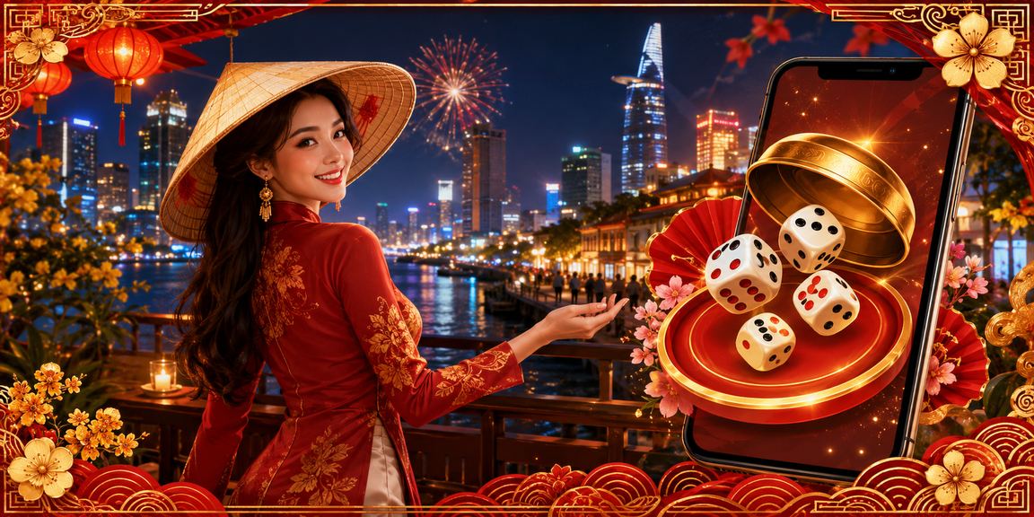 Người dùng tại TP.HCM với nón lá chơi tài xỉu và dice game trực tuyến
